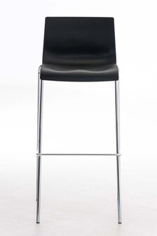 Set van 2 barkrukken Heovor kunststof zwart,chroom, Zwart