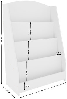 Boekenkast Malfe 60 cm, Wit