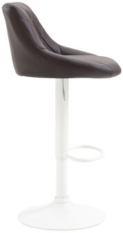 Barkruk Lozia Kunstleer bruin,wit, Bruin