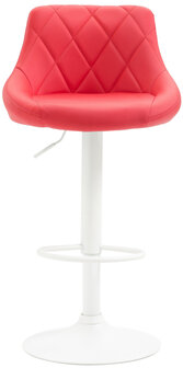 Barkruk Lozia Kunstleer rood,wit, Rood