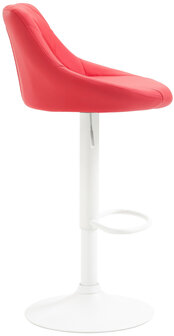 Barkruk Lozia Kunstleer rood,wit, Rood