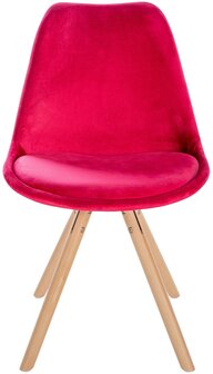 Eetkamerstoel Safio rood,natura (ronde), Rood