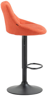 Barkruk Lozia Stof oranje,zwart, Oranje