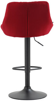 Barkruk Lozia Stof rood,zwart, Rood