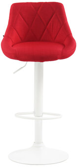 Barkruk Lozia Stof rood,wit, Rood