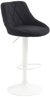 Barkruk Lozia Stof zwart,wit, Zwart