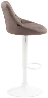 Barkruk Lozia Stof Taupe,wit
