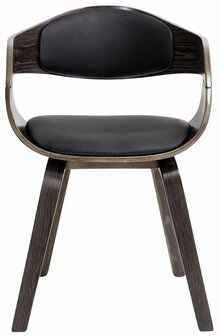 Set van 2 Kongstin Stoelen Kunstleer zwart/grijs, Grijs