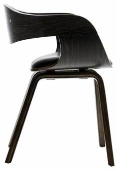 Set van 2 Kongstin Stoelen Kunstleer zwart/grijs, Grijs