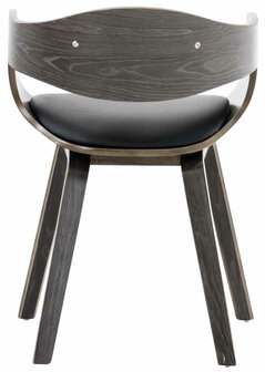 Set van 2 Kongstin Stoelen Kunstleer zwart/grijs, Grijs