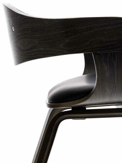 Set van 2 Kongstin Stoelen Kunstleer zwart/grijs, Grijs