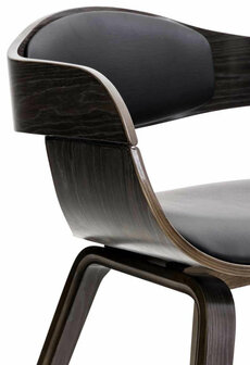 Set van 2 Kongstin Stoelen Kunstleer zwart/grijs, Grijs