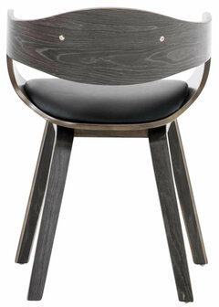 Set van 2 Kongstin Stoelen Kunstleer zwart/grijs, Grijs