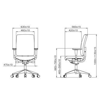 Workliving Jaarbeurs Comfort Zwart - Bureaustoel Ergonomisch Design (N)En 1335 Default Title