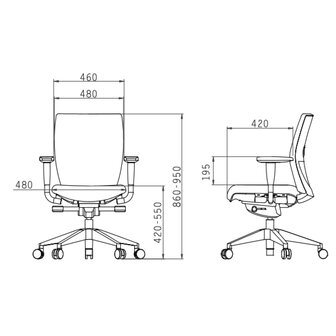 Workliving Noordas Comfort - Bureaustoel Ergonomisch (N)En 1335 Default Title