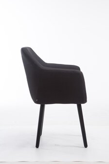 Bezoekersstoel Etrucht Stof zwart,zwart, Zwart