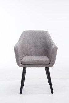 Bezoekersstoel Etrucht Stof grijs,zwart, Grijs