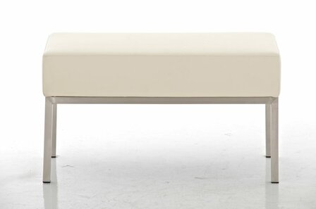 Tweezitsbank Limigi 80x40 Kunstleer Creme