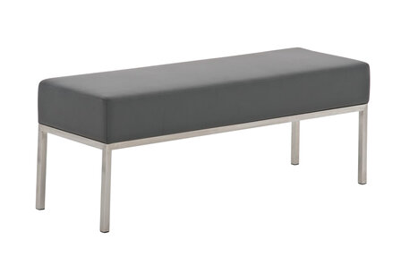 Driezitsbank Limigi 120x40 grijs, Grijs