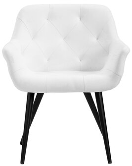 Eetkamerstoel Longfard wit,Kunstleer, Wit