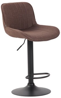 Set van 2 barkrukken Lintine stof bruin,zwart, Bruin