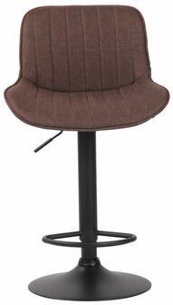 Set van 2 barkrukken Lintine stof bruin,zwart, Bruin