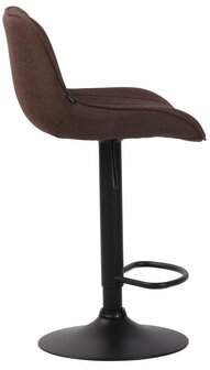 Set van 2 barkrukken Lintine stof bruin,zwart, Bruin