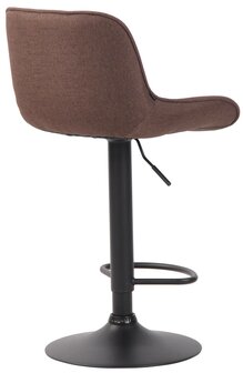Set van 2 barkrukken Lintine stof bruin,zwart, Bruin