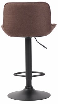 Set van 2 barkrukken Lintine stof bruin,zwart, Bruin