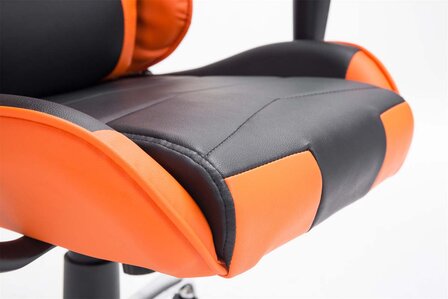 Bureaustoel Meracli zwart/oranje, Zwart