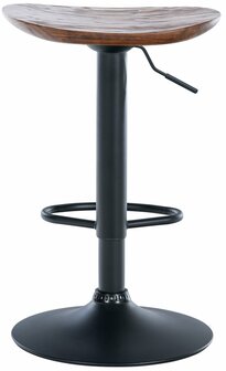 Set van 2 barkrukken Skildi walnoot, 