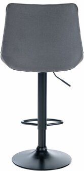 Barkruk Tino Stof grijs,zwart, Grijs