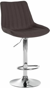Barkruk Tino Stof Taupe,chroom