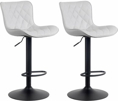 Set van 2 barkrukken Amme wit,Kunstleer, Wit