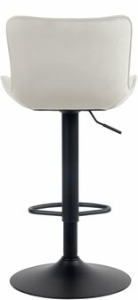 Set van 2 barkrukken Amme Creme,Fluweel