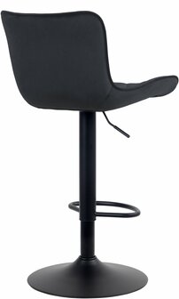Set van 2 barkrukken Amme zwart,Fluweel, Zwart