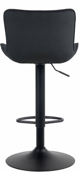 Set van 2 barkrukken Amme zwart,Fluweel, Zwart