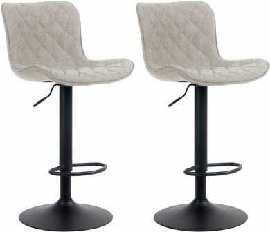 Set van 2 barkrukken Amme Taupe,Stof