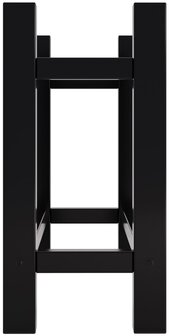 Houtopslag Madye zwart vierkant,30x80x60 cm, Zwart