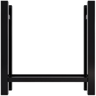 Houtopslag Madye zwart vierkant,30x80x80 cm, Zwart