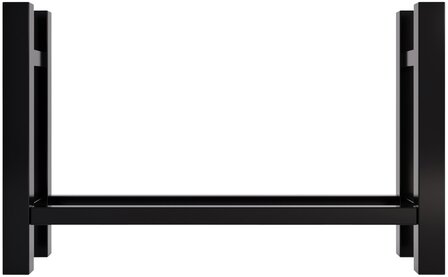 Houtopslag Madye zwart vierkant,30x100x60 cm, Zwart