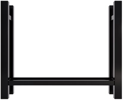 Houtopslag Madye zwart vierkant,30x100x80 cm, Zwart