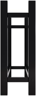 Houtopslag Madye zwart vierkant,30x100x80 cm, Zwart
