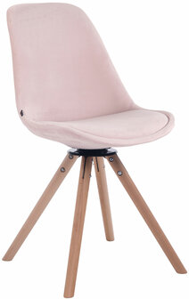 Eetkamerstoel Treyos fluweel natura,roze, 