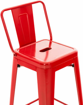 Metaal Barkruk Mosan rood, Rood