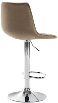 Barkruk Lix - Fluweel bruin,chroom, Bruin