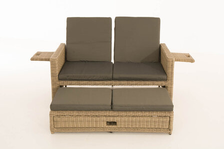 Wicker Loungebank Incini 5mm natura,antraciet, 