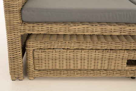 Wicker Loungebank Incini 5mm natura,ijzerachtig grijs, 