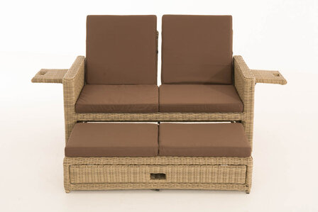 Wicker Loungebank Incini 5mm natura,aardsbruin, 