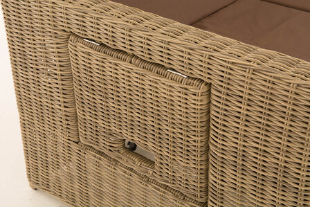 Wicker Loungebank Incini 5mm natura,aardsbruin, 